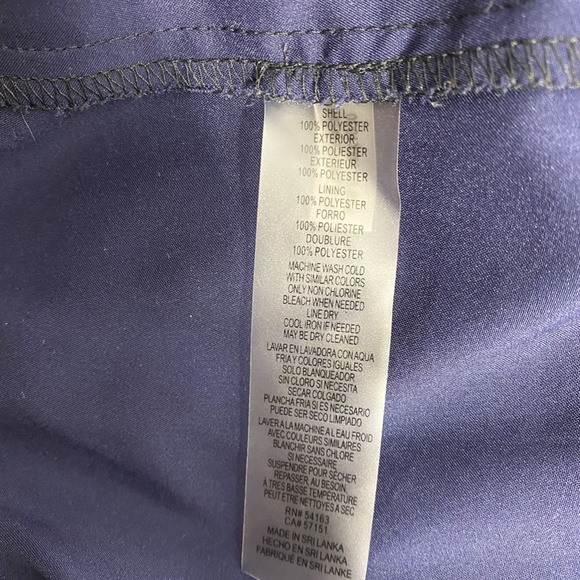 VINCE CAMUTO Blue White Paisley Chiffon Dres - Picture 6 of 6